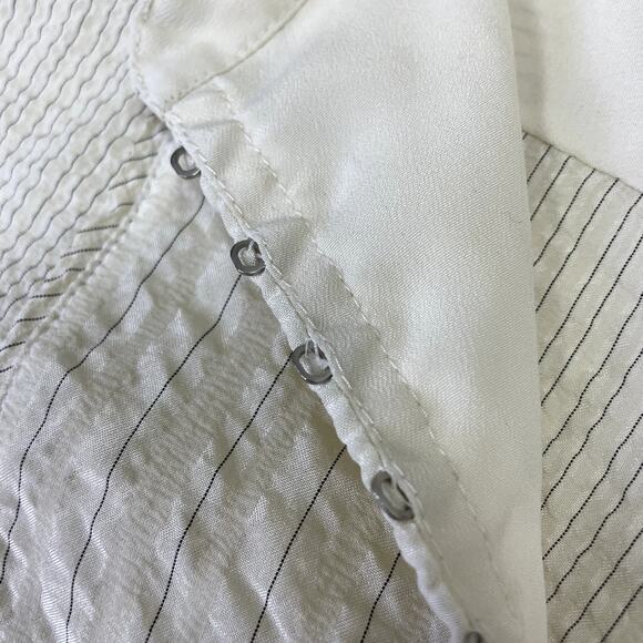 Rag & Bone Alfie Silk Shirt in Beige Stripe S - Picture 9 of 16